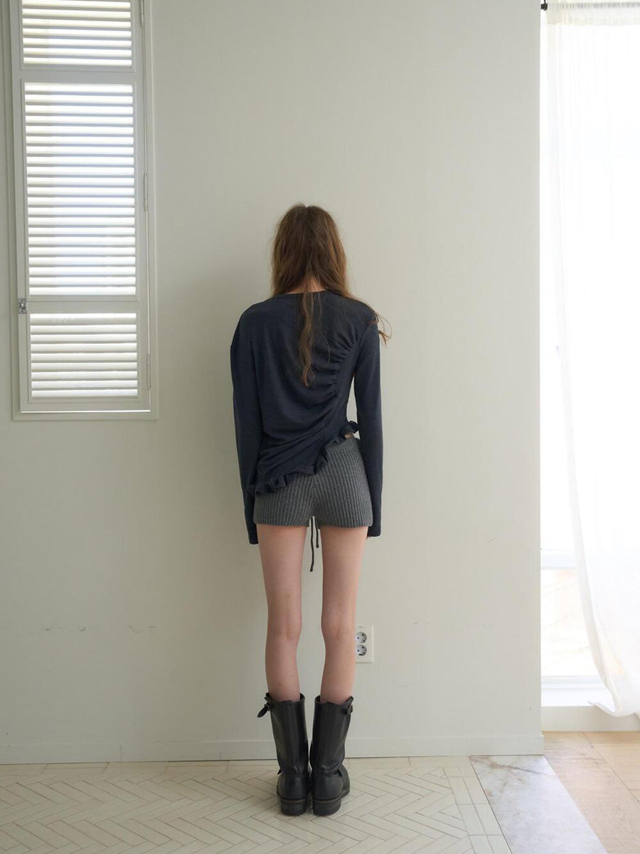 【OURSAALTY】PLEASANT FRILL T-SHIRTS