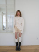 【OURSAALTY】PLEASANT FRILL T-SHIRTS