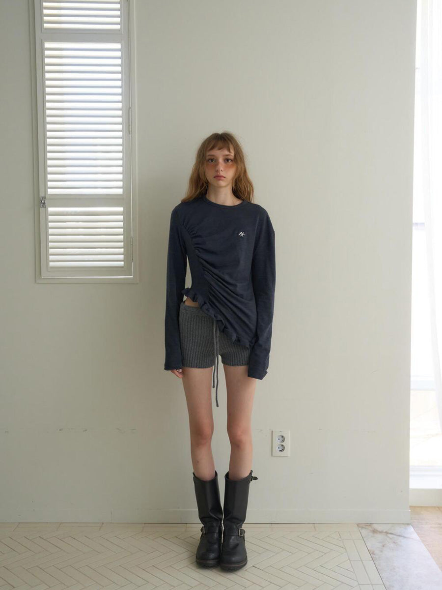 【OURSAALTY】PLEASANT FRILL T-SHIRTS