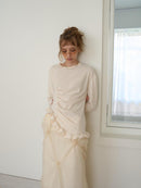 【OURSAALTY】PLEASANT FRILL T-SHIRTS