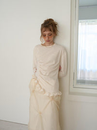 【OURSAALTY】PLEASANT FRILL T-SHIRTS