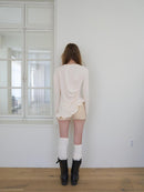 【OURSAALTY】PLEASANT FRILL T-SHIRTS