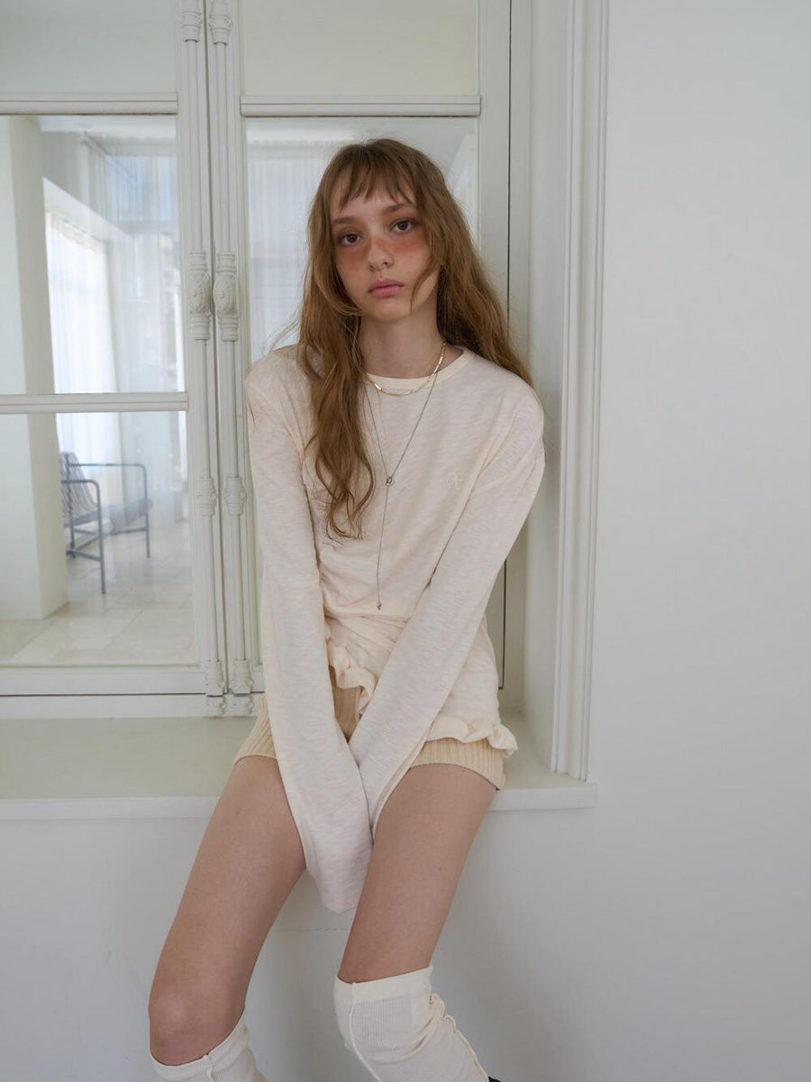 【OURSAALTY】PLEASANT FRILL T-SHIRTS