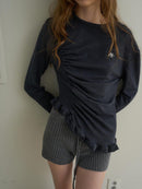 【OURSAALTY】PLEASANT FRILL T-SHIRTS