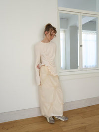 【OURSAALTY】PLEASANT FRILL T-SHIRTS