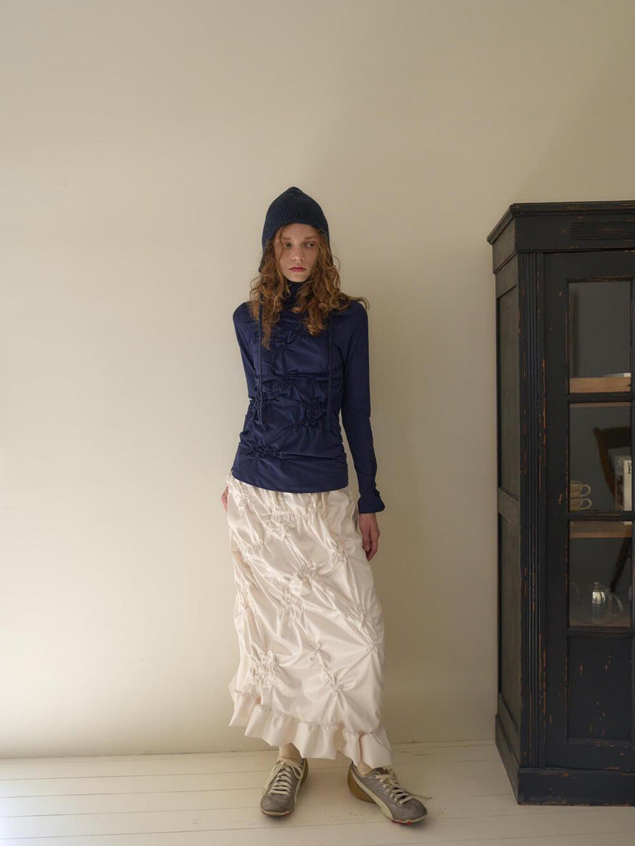 【OURSAALTY】WRINKLY HIGH-NECK T SHIRTS