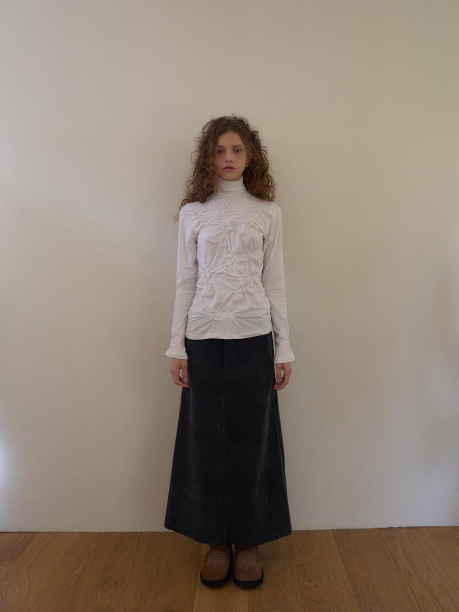 【OURSAALTY】WRINKLY HIGH-NECK T SHIRTS