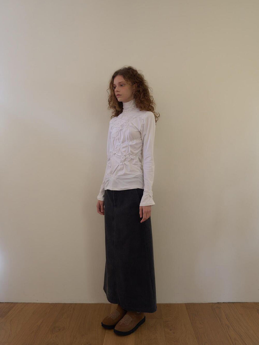 【OURSAALTY】WRINKLY HIGH-NECK T SHIRTS