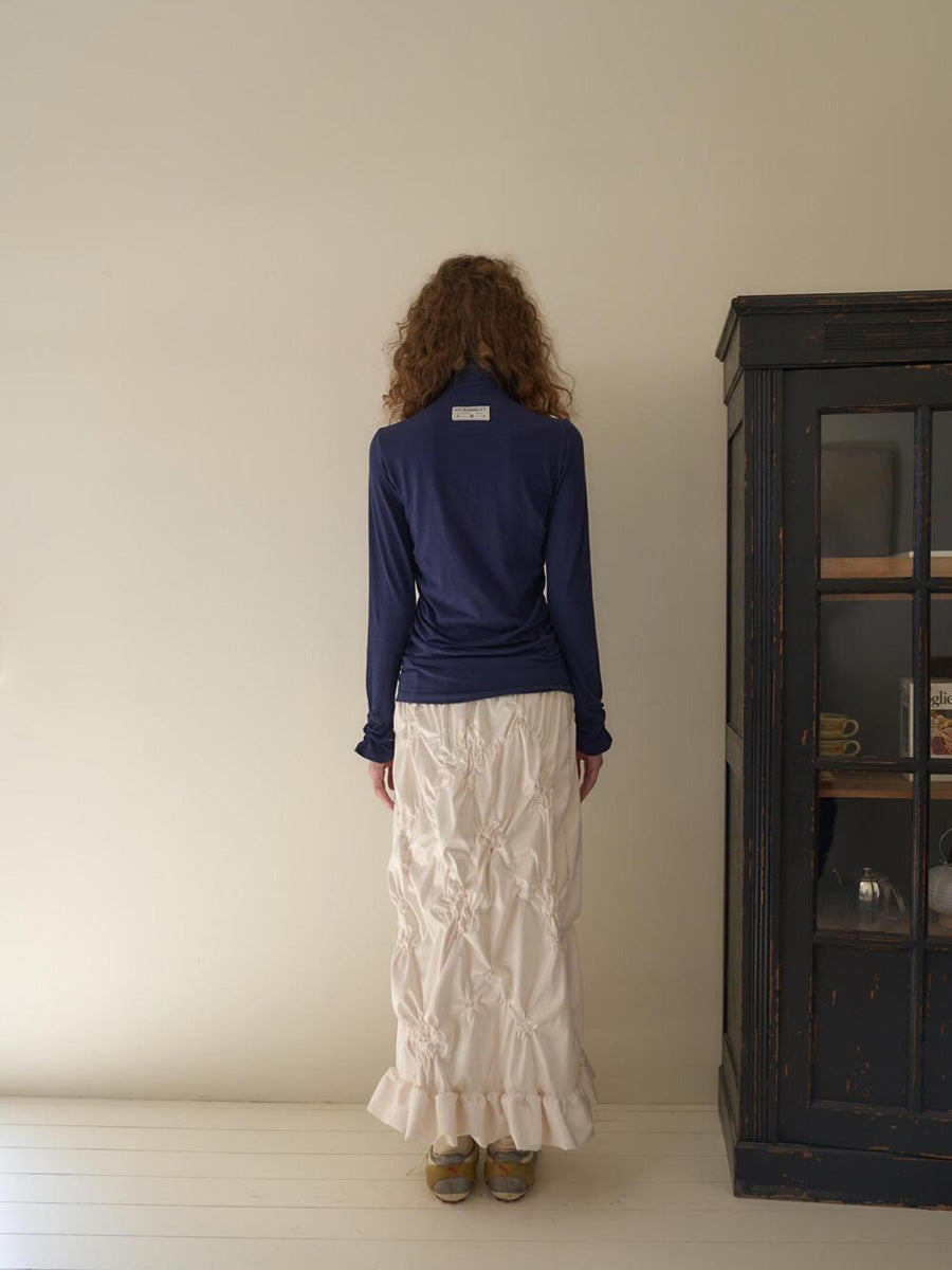 【OURSAALTY】WRINKLY HIGH-NECK T SHIRTS