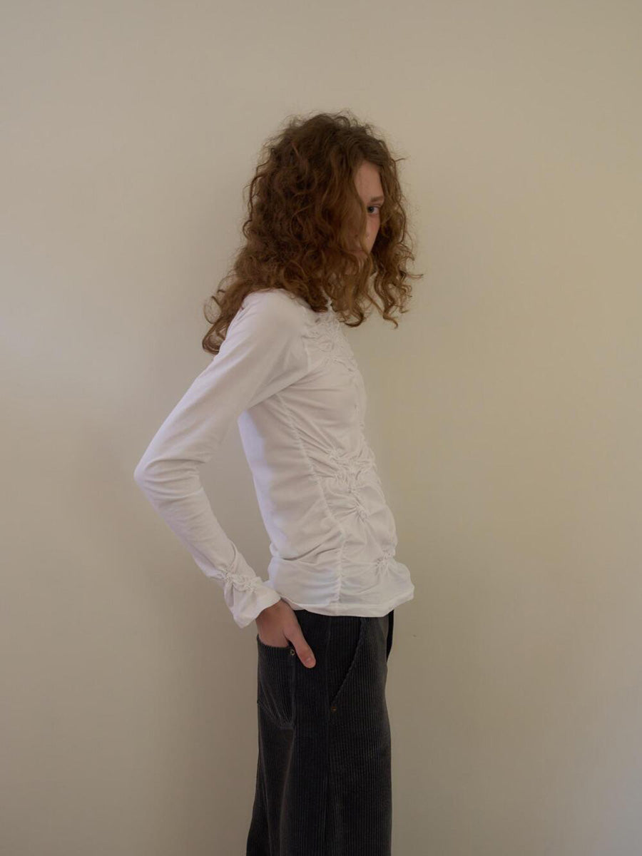 【OURSAALTY】WRINKLY HIGH-NECK T SHIRTS