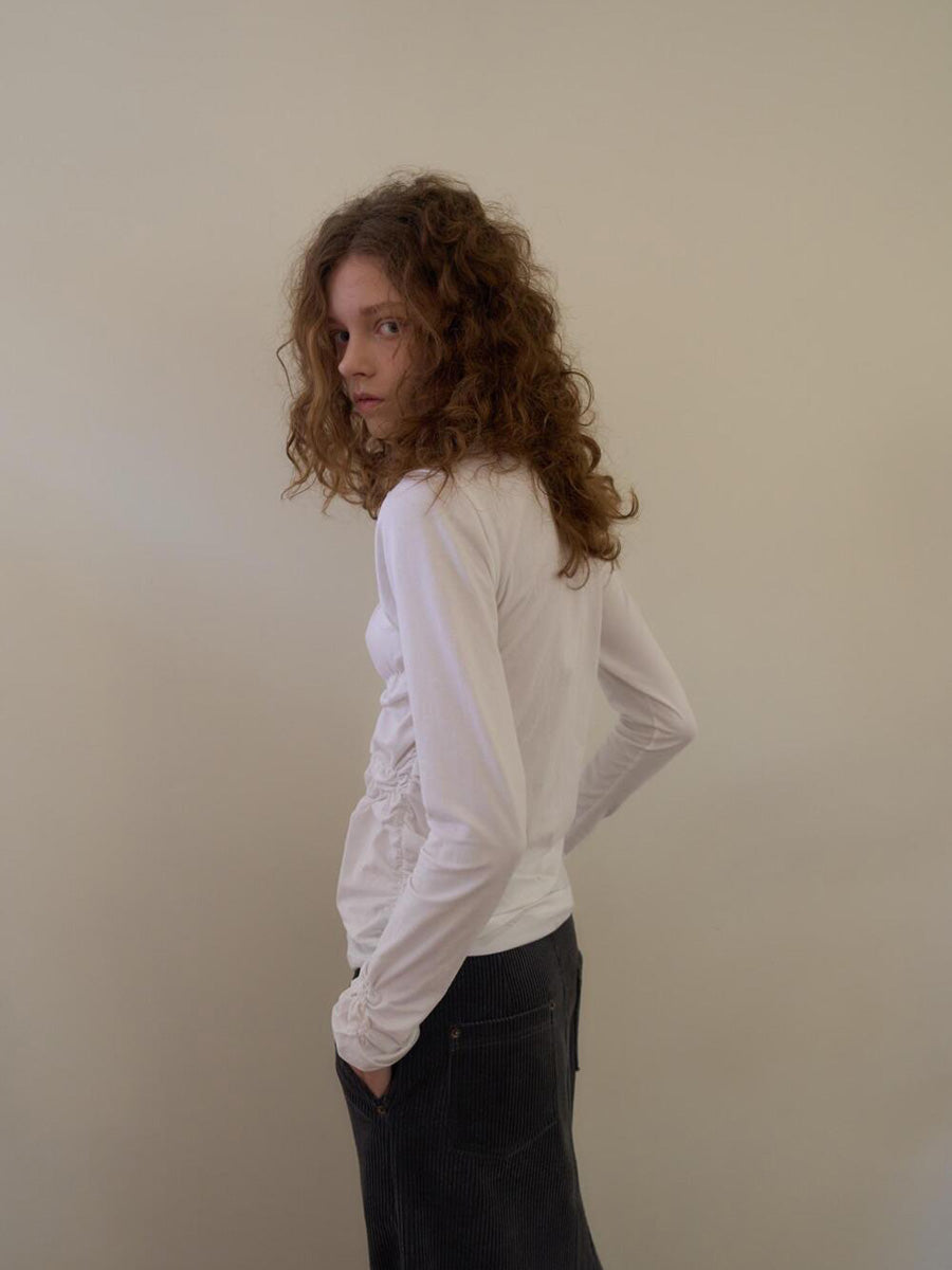 【OURSAALTY】WRINKLY HIGH-NECK T SHIRTS