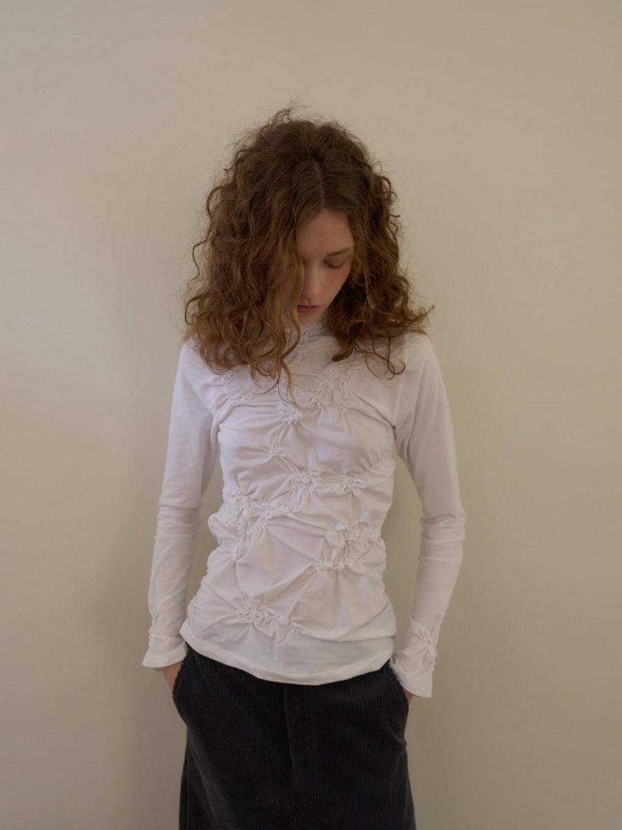 【OURSAALTY】WRINKLY HIGH-NECK T SHIRTS