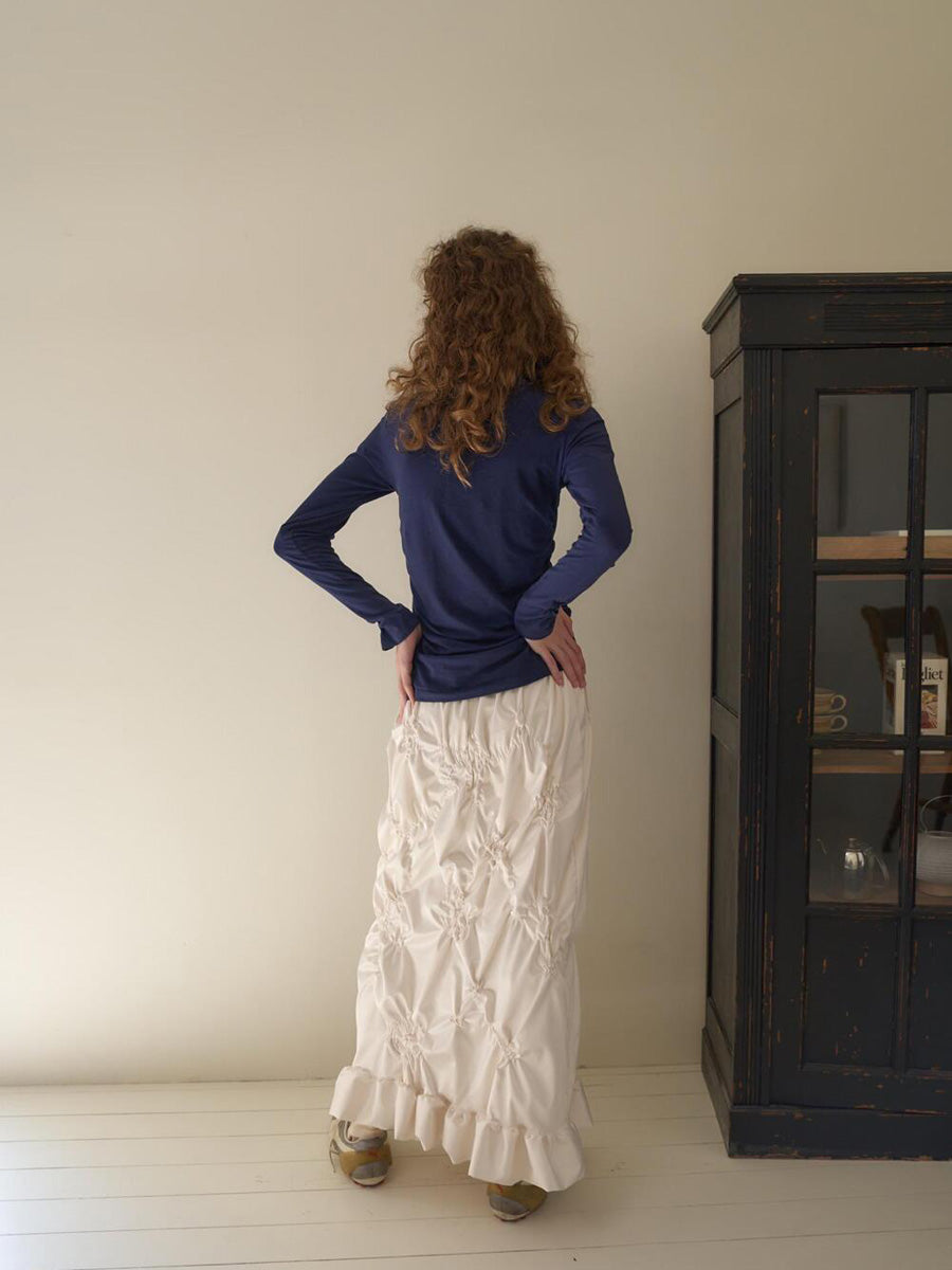 【OURSAALTY】WRINKLY HIGH-NECK T SHIRTS