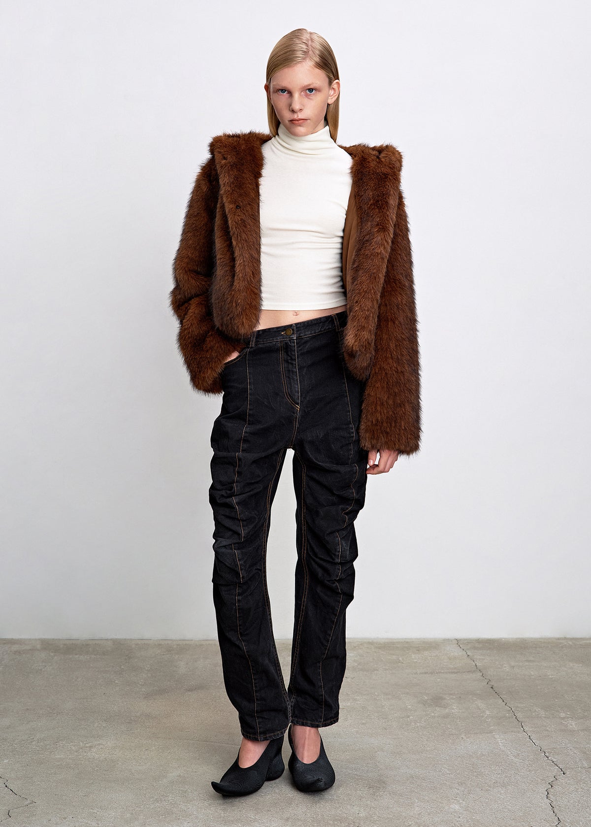 【HAVELESS】RAVI HOODED FAUX FUR JACKET