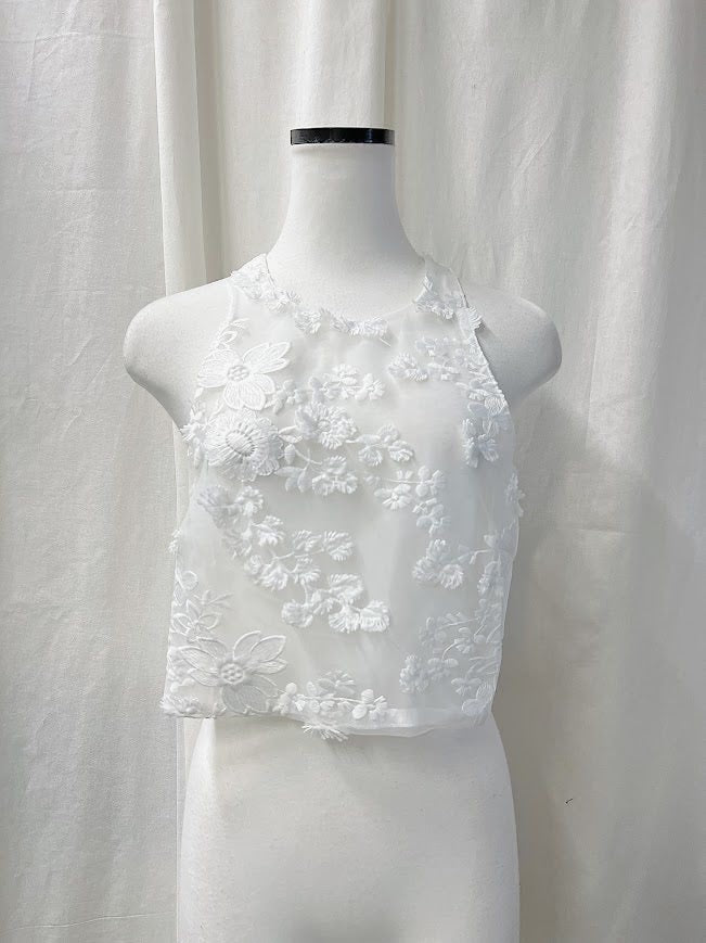 TULLE LACE N/S BLOUSE