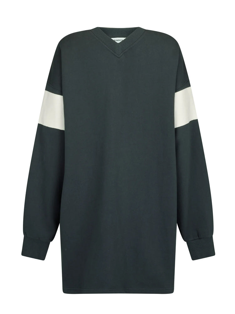 V-NECK SWEATER DRESS