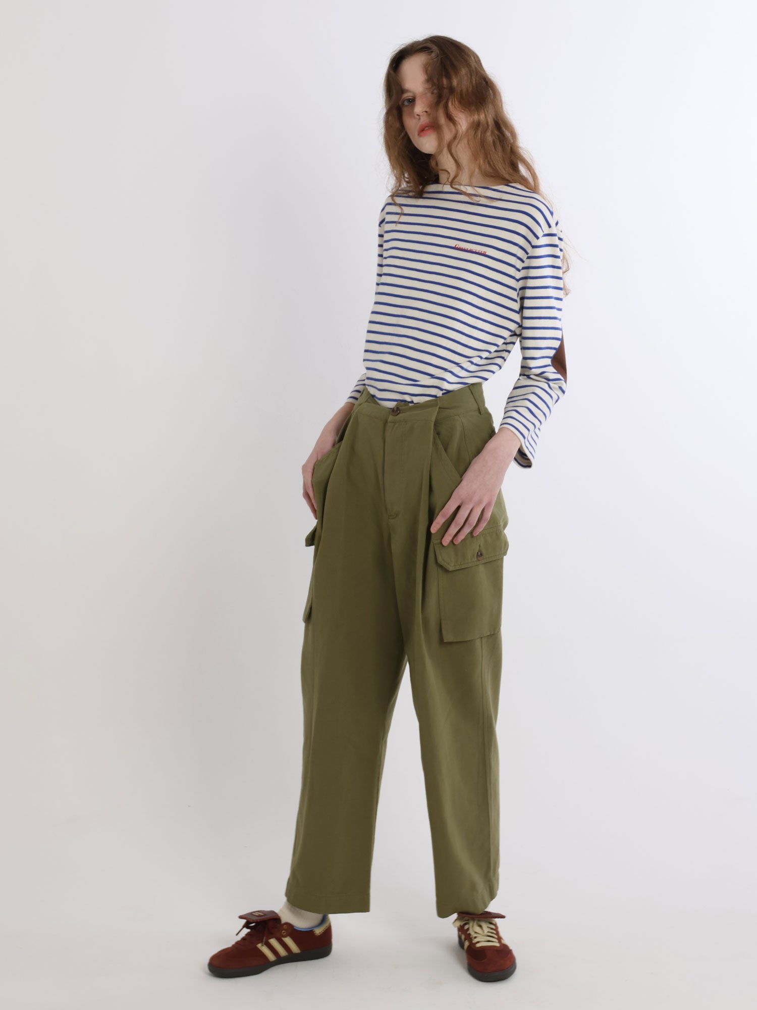 BOAT-NECK COLOR PATCH TEE