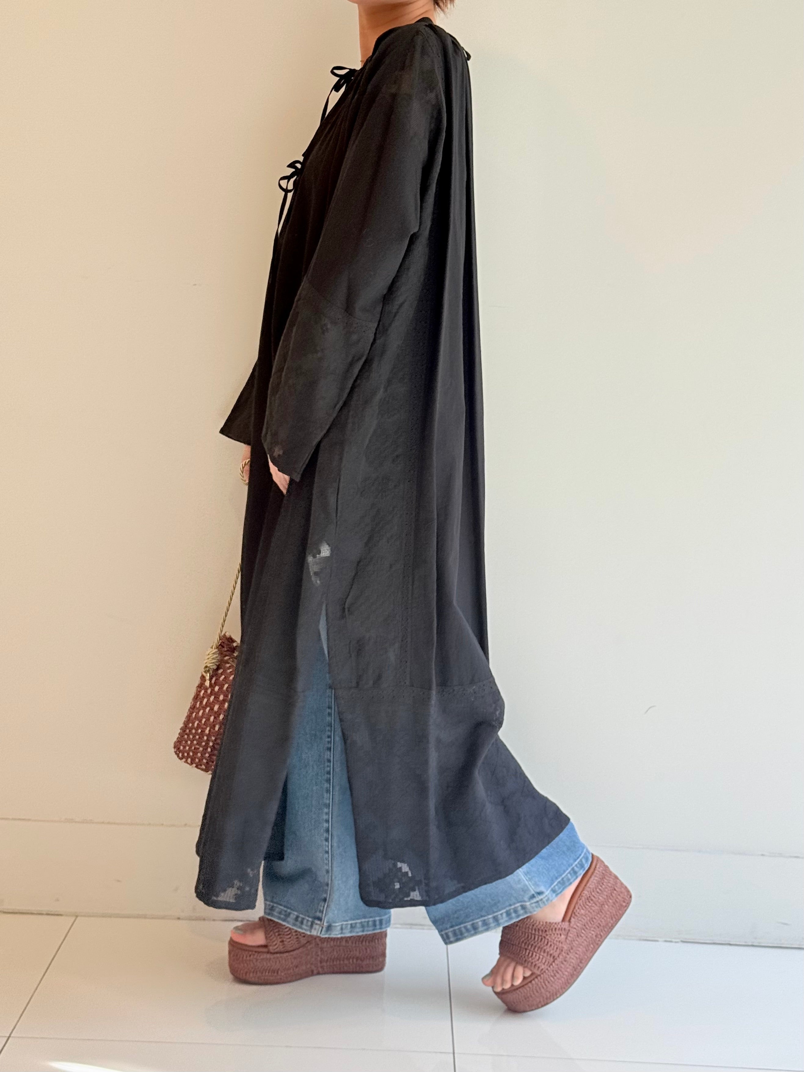 C.LINEN JOINT LACE DRESS