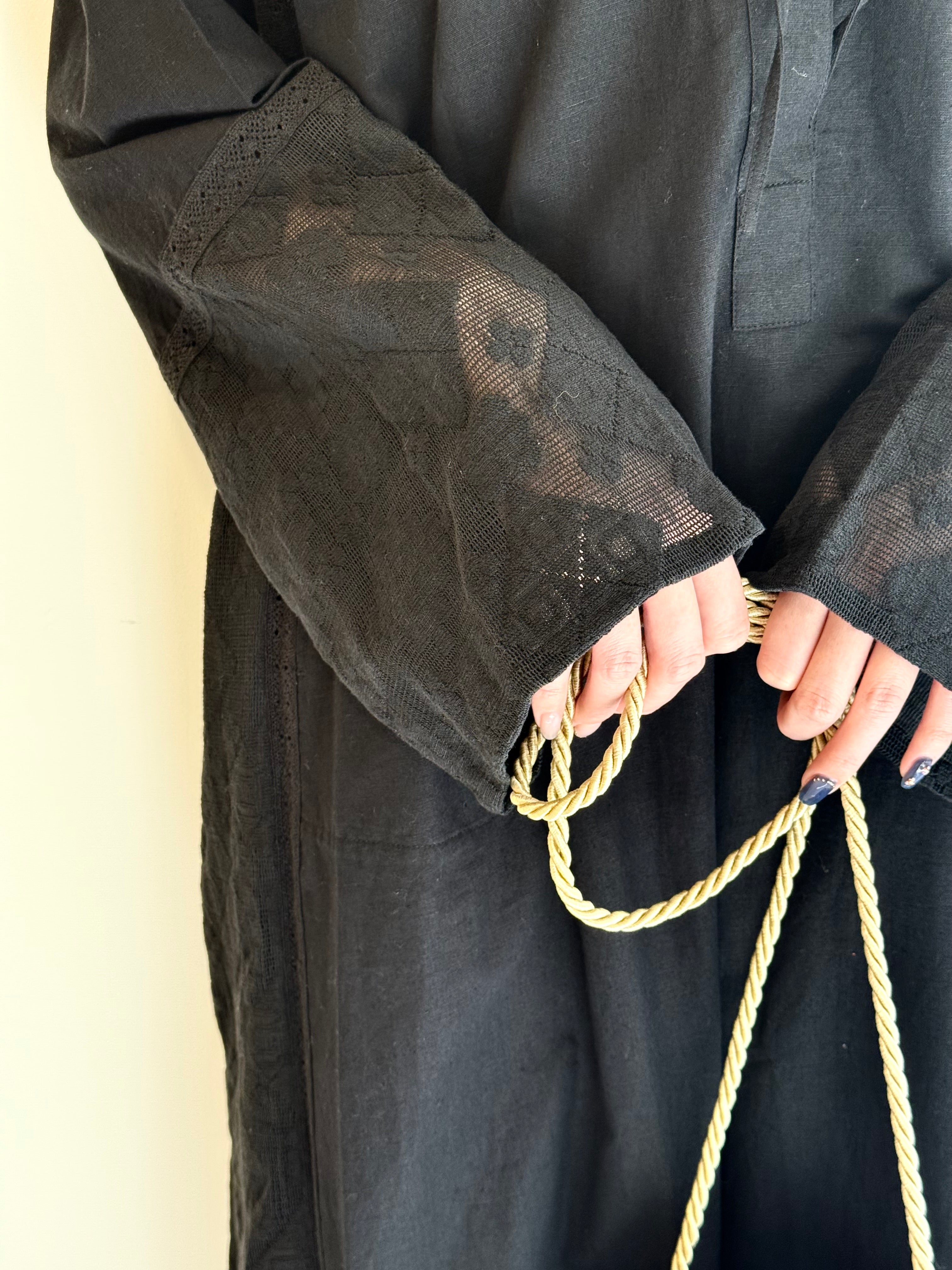 C.LINEN JOINT LACE DRESS