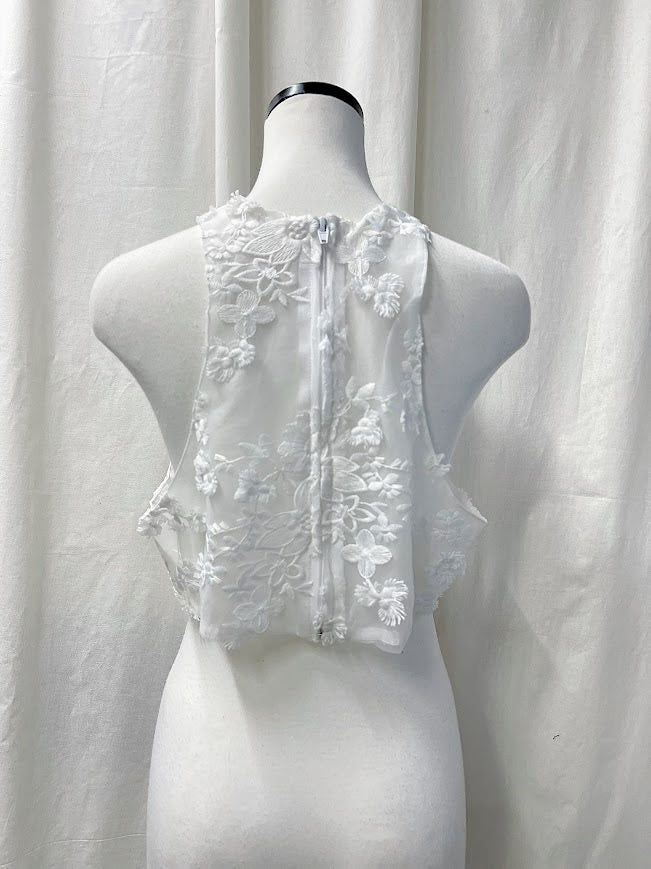 TULLE LACE N/S BLOUSE