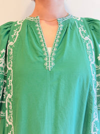 COTTON EMB BACKOPEN DRESS