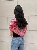 【SARA MALLIKA】COTTON LUREX BORDER PRINT SCARF