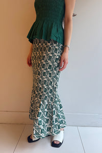 【SARA MALLIKA】COTTON POPLIN SHIRRING SKIRT