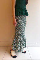 【SARA MALLIKA】COTTON POPLIN SHIRRING SKIRT