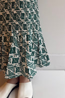 【SARA MALLIKA】COTTON POPLIN SHIRRING SKIRT
