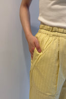 【SARA MALLIKA】COTTON STRIPE JAQUARD LADDER LACE PANTS