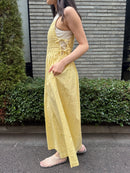 【SARA MALLIKA】COTTON STRIPE JAQUARD SHIRRING DRESS