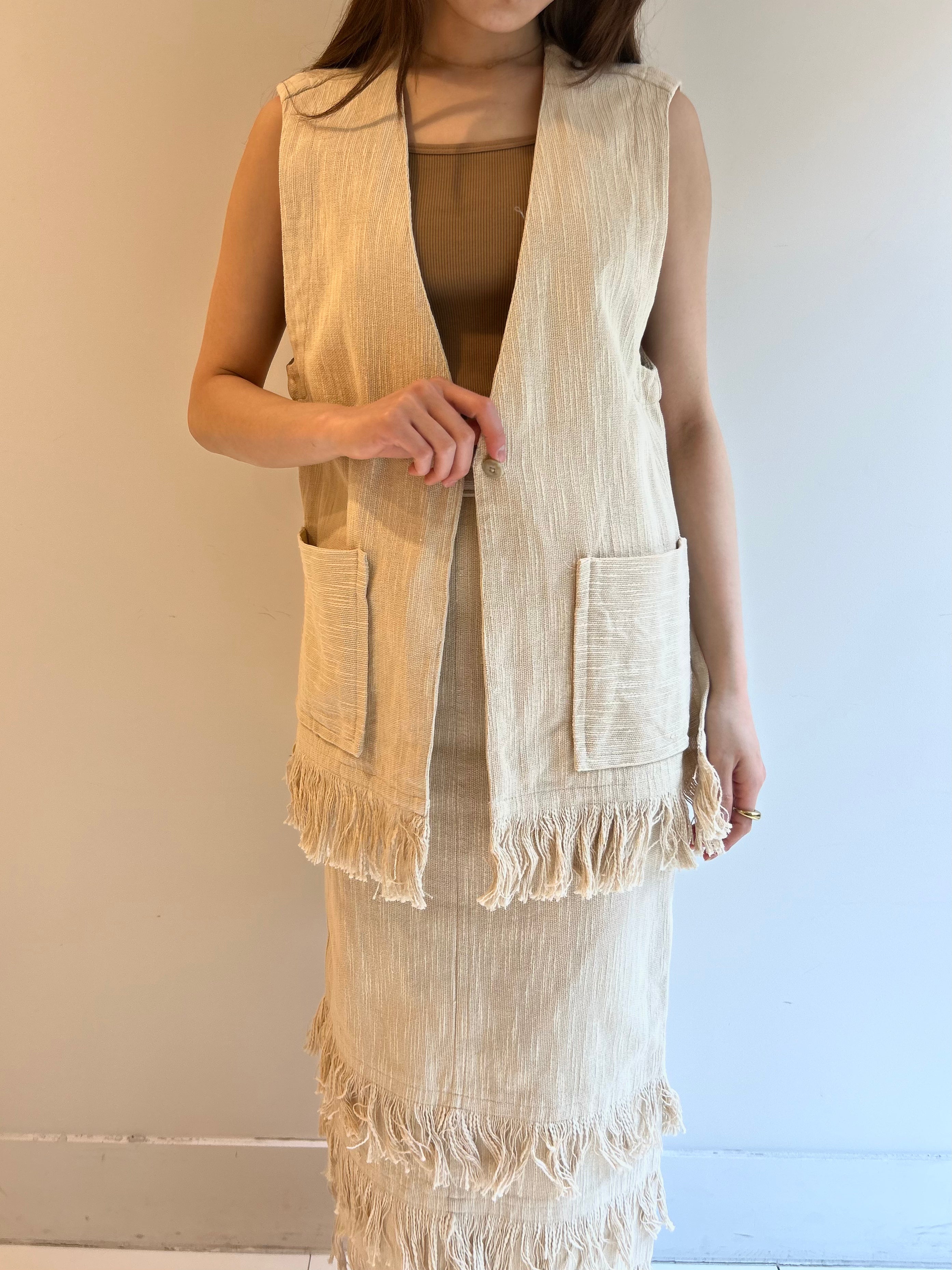 CTN FRINGE GILET