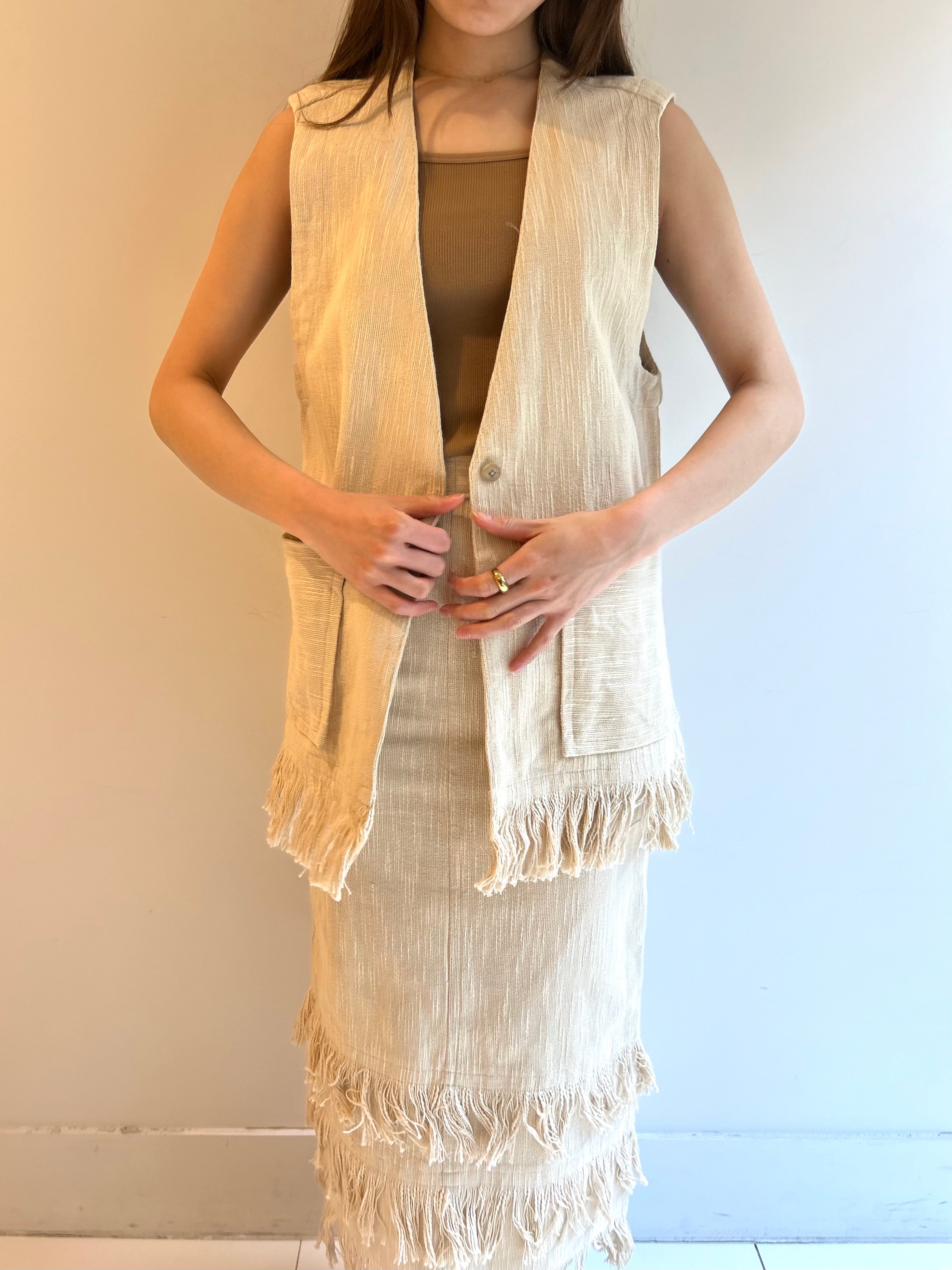 CTN FRINGE GILET