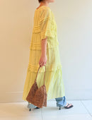CTN STRIPE JQD FRILL DRESS