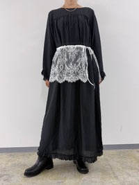 【ARCHIVE STANCE】CUPRO MAXI FRILL HEM DRESS