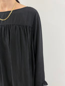 【ARCHIVE STANCE】CUPRO MAXI FRILL HEM DRESS