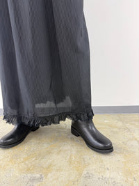 【ARCHIVE STANCE】CUPRO MAXI FRILL HEM DRESS