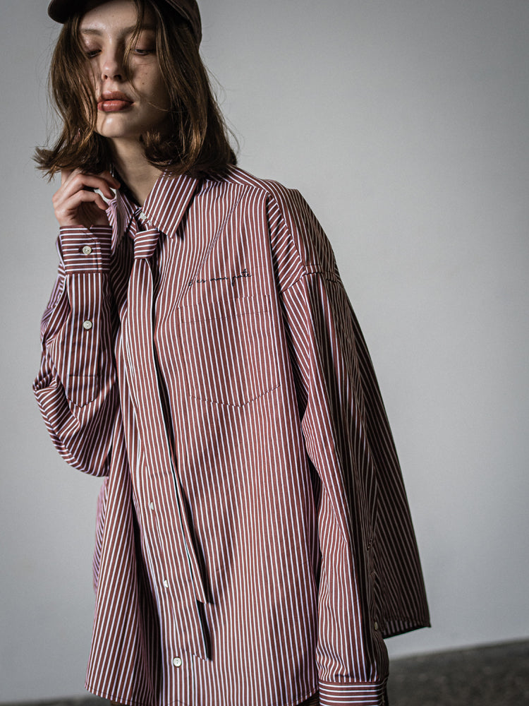 STRIPE MESSAGE TIE SHIRTS