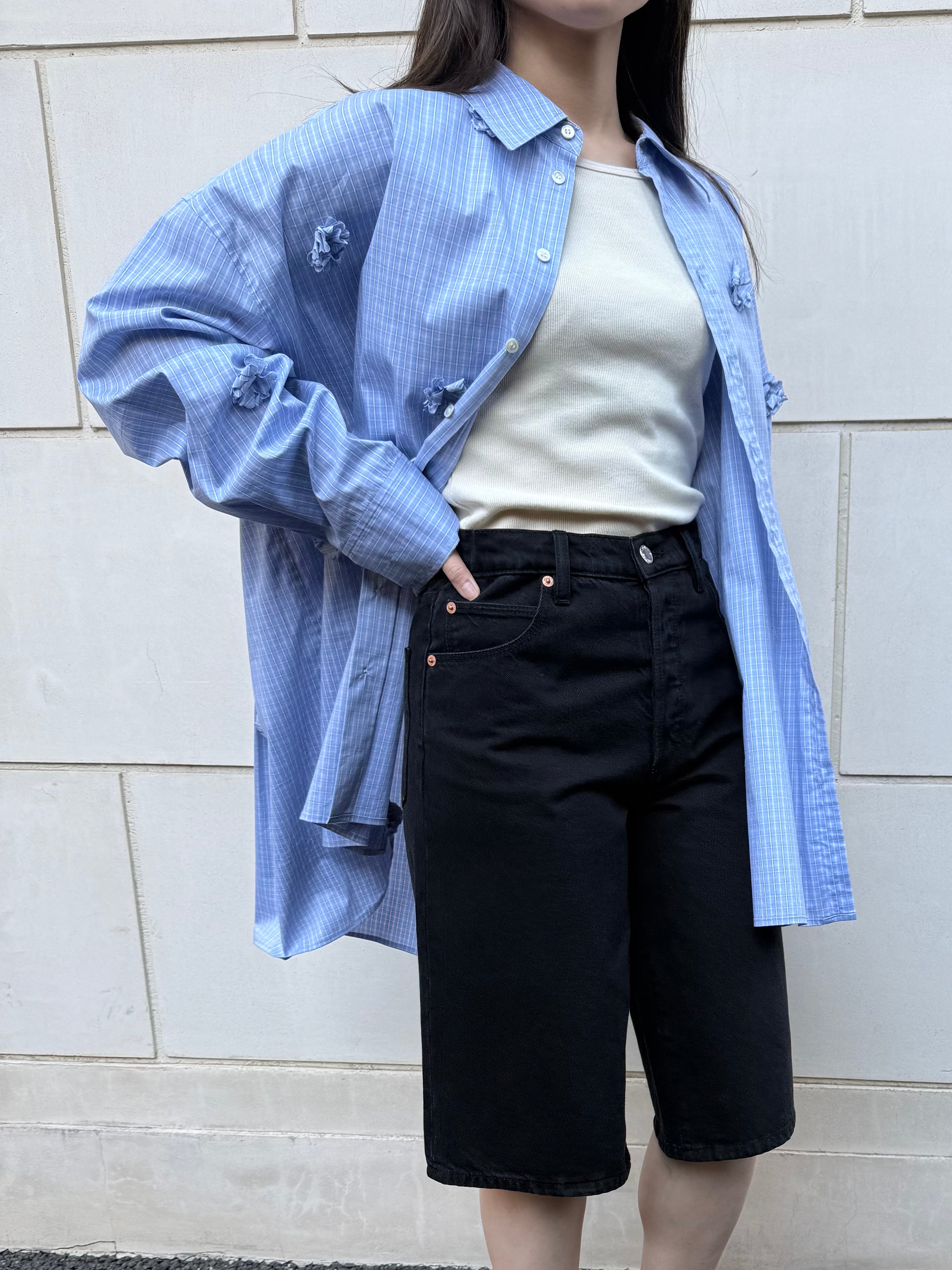 【PROVOKE design boutique】FLOWERDOT BIG SHIRT