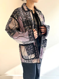 PATCHWORK PRINT QUILTING JACKET