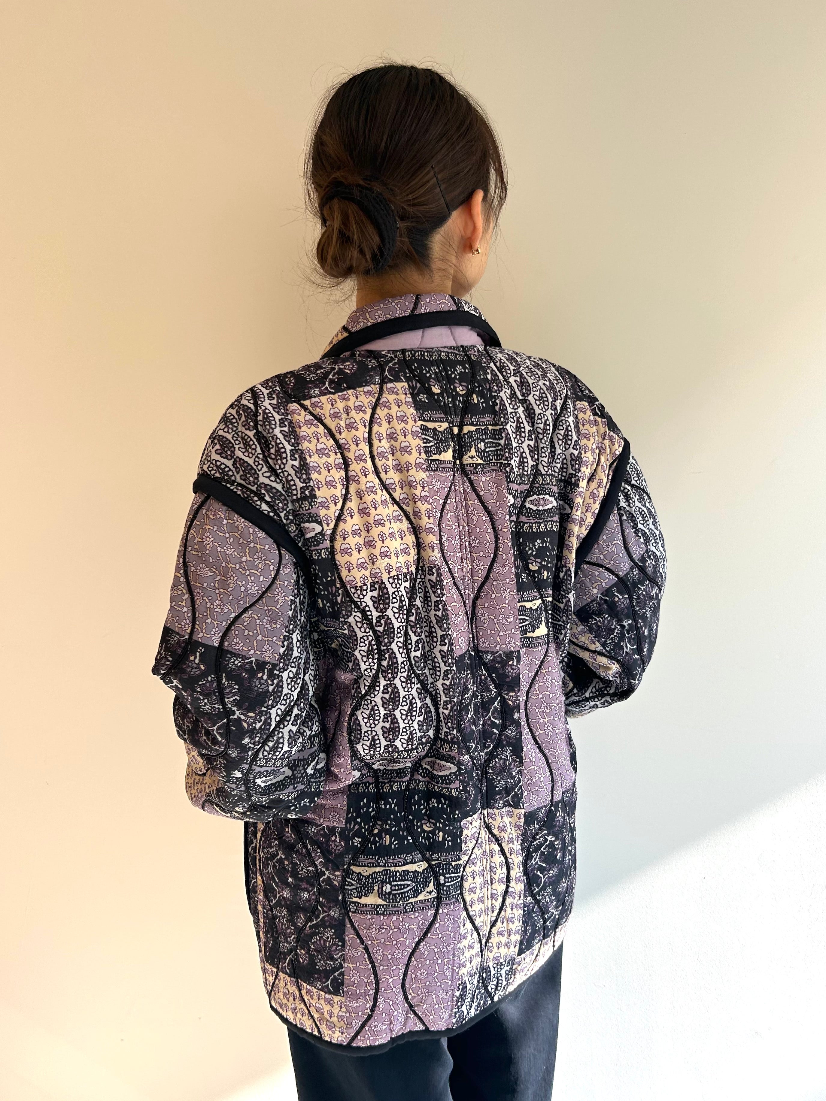 PATCHWORK PRINT QUILTING JACKET