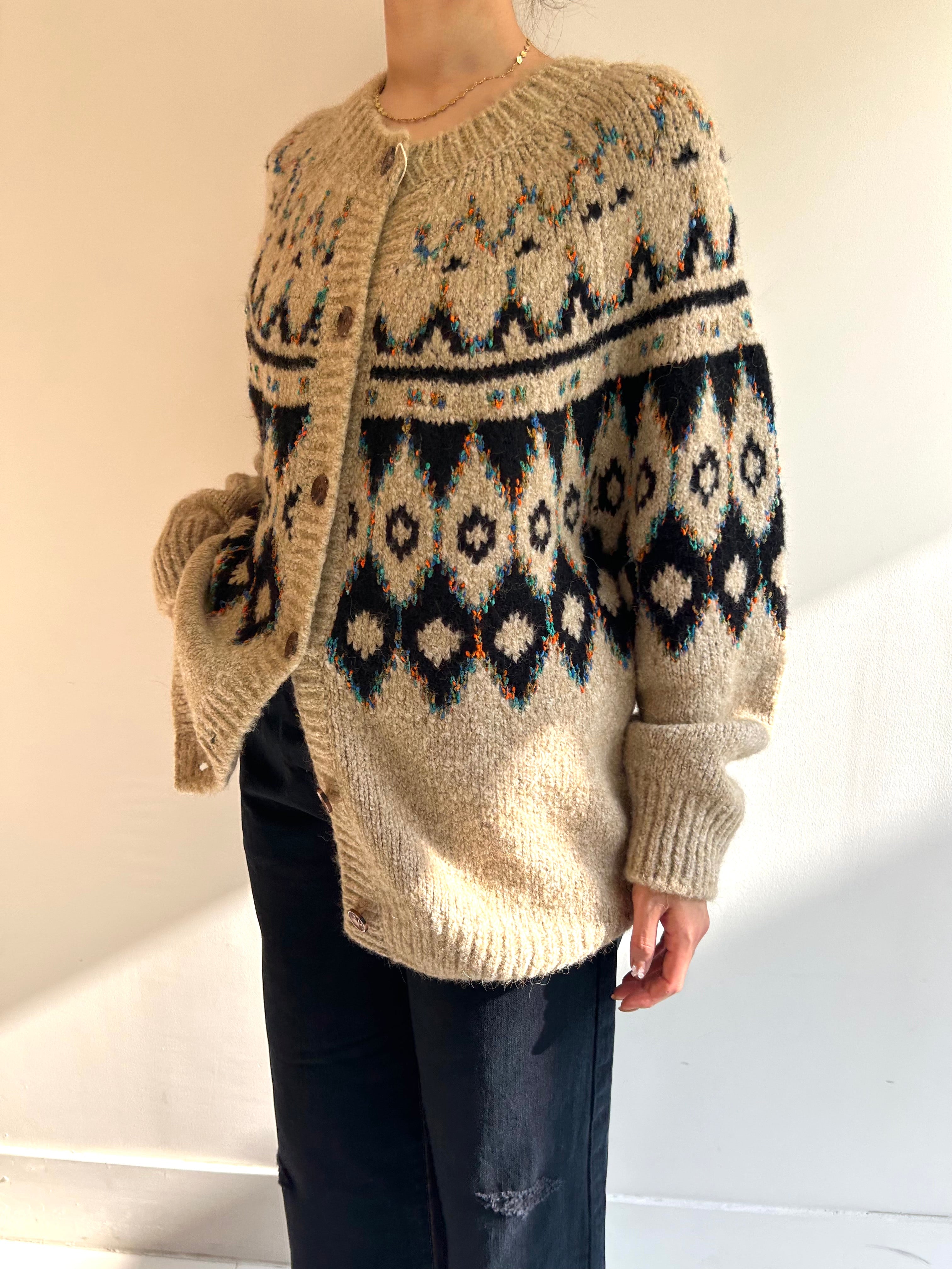 ALPACA NORDIC CARDIGAN