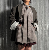 GINGHAMCHECK BOWTIE BLOUSE