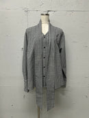 GINGHAMCHECK BOWTIE BLOUSE