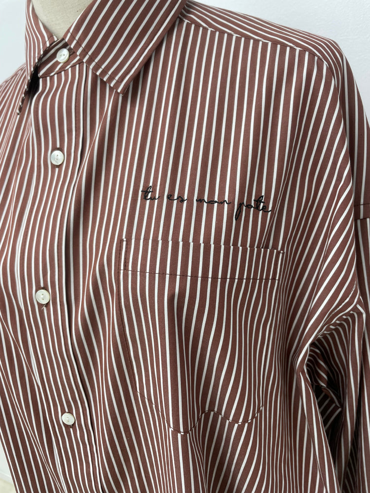 STRIPE MESSAGE TIE SHIRTS