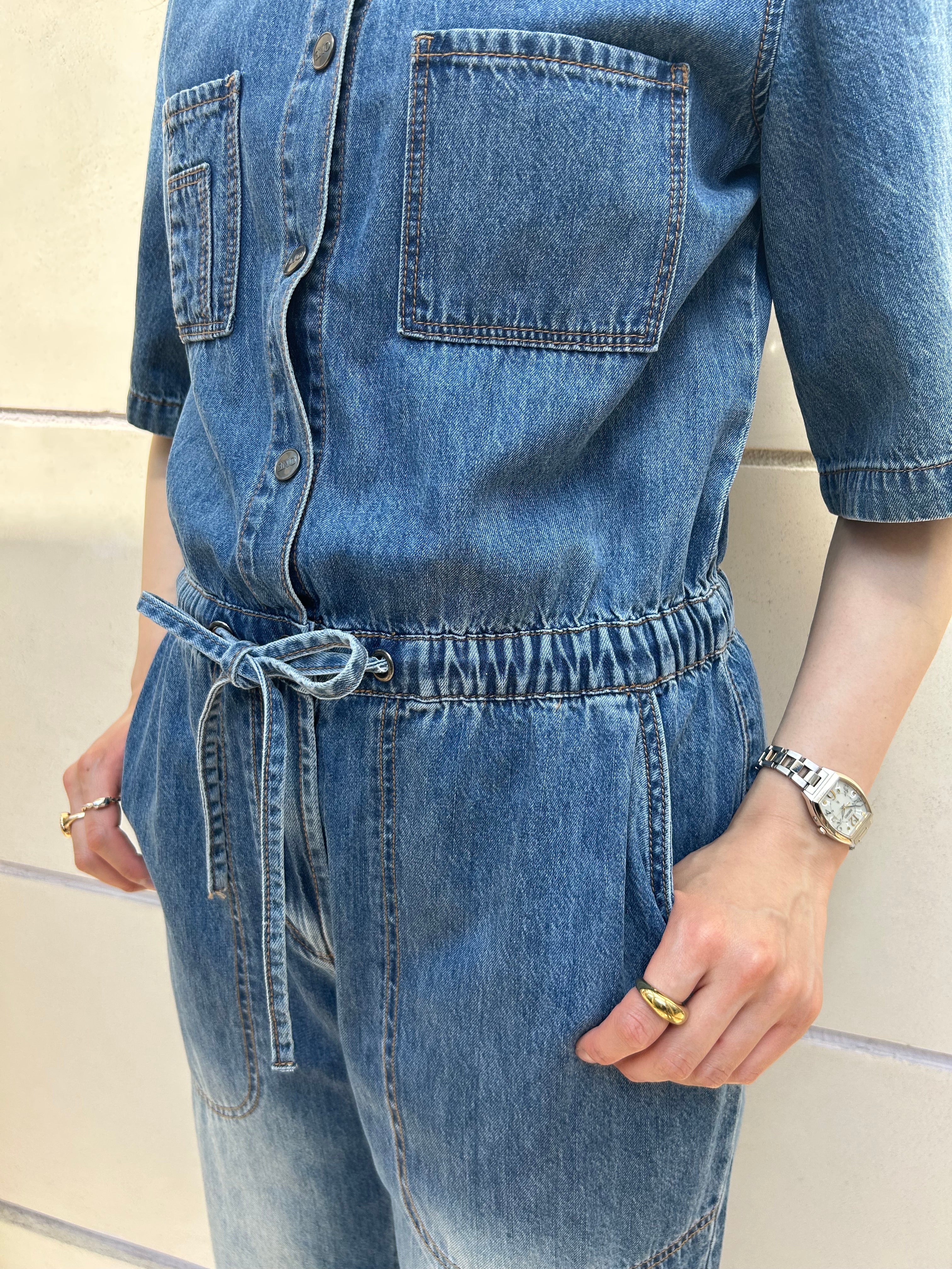 WESTLAND BLUE VERONICA DENIM JUMPSUIT