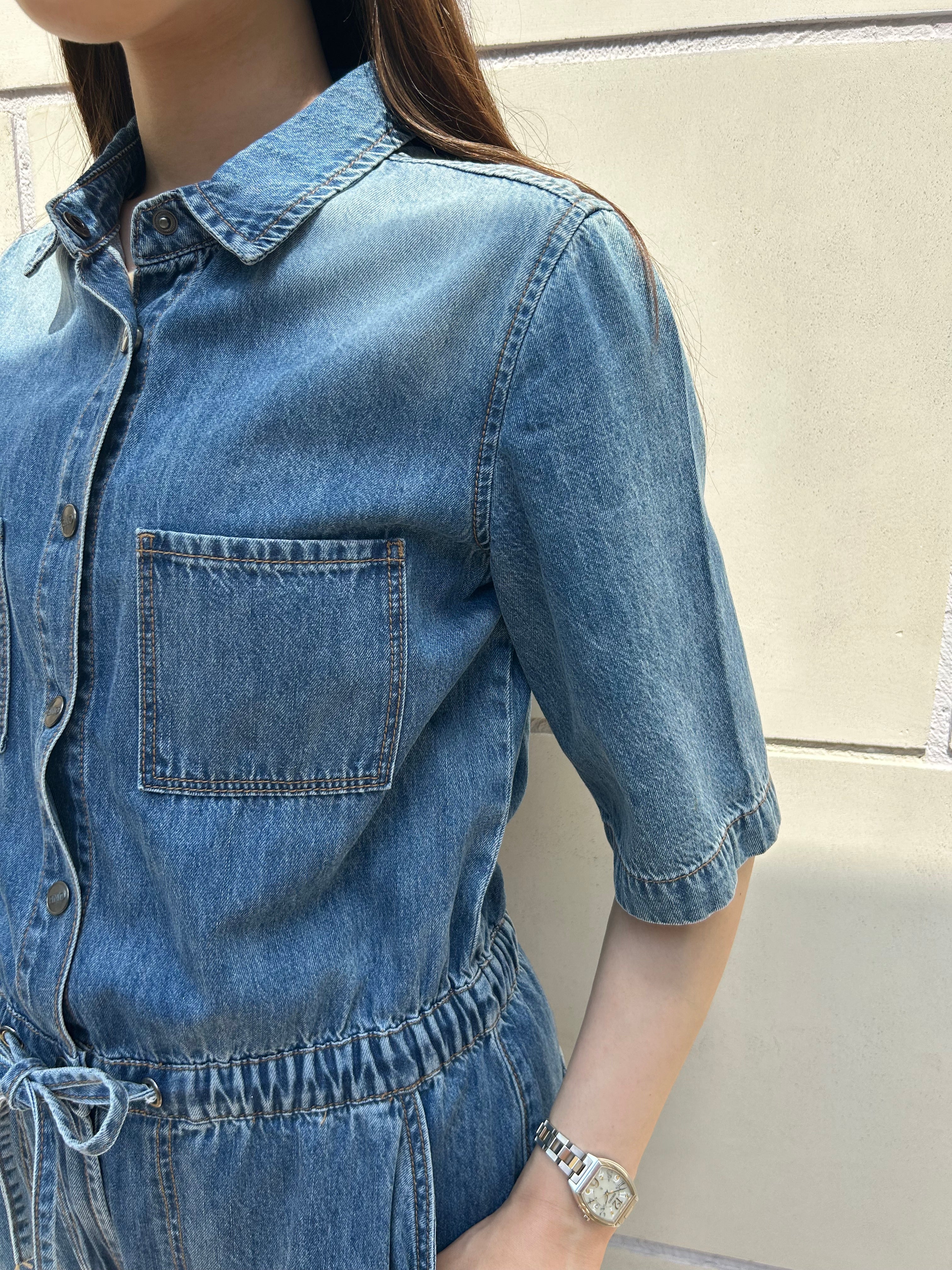 WESTLAND BLUE VERONICA DENIM JUMPSUIT