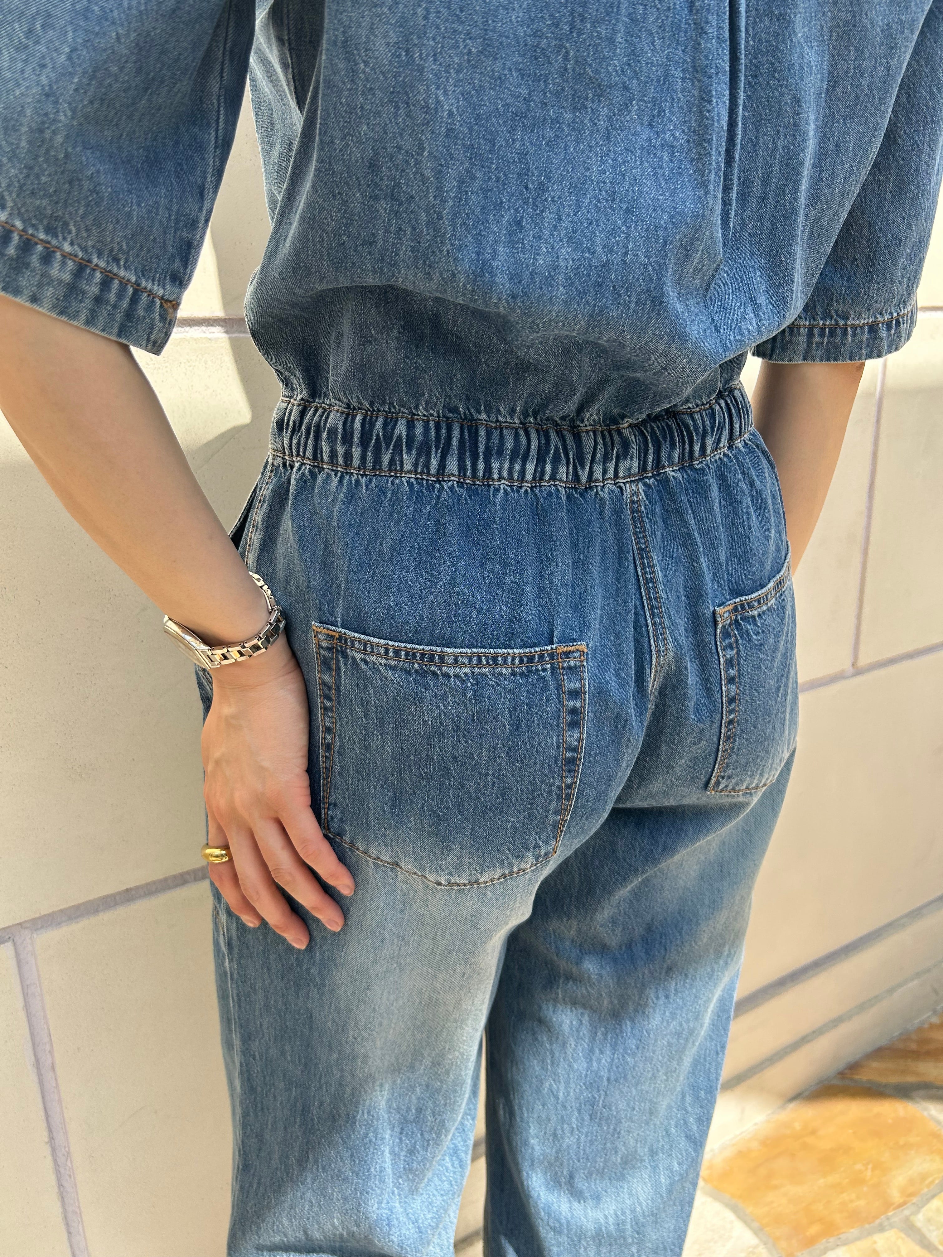 WESTLAND BLUE VERONICA DENIM JUMPSUIT