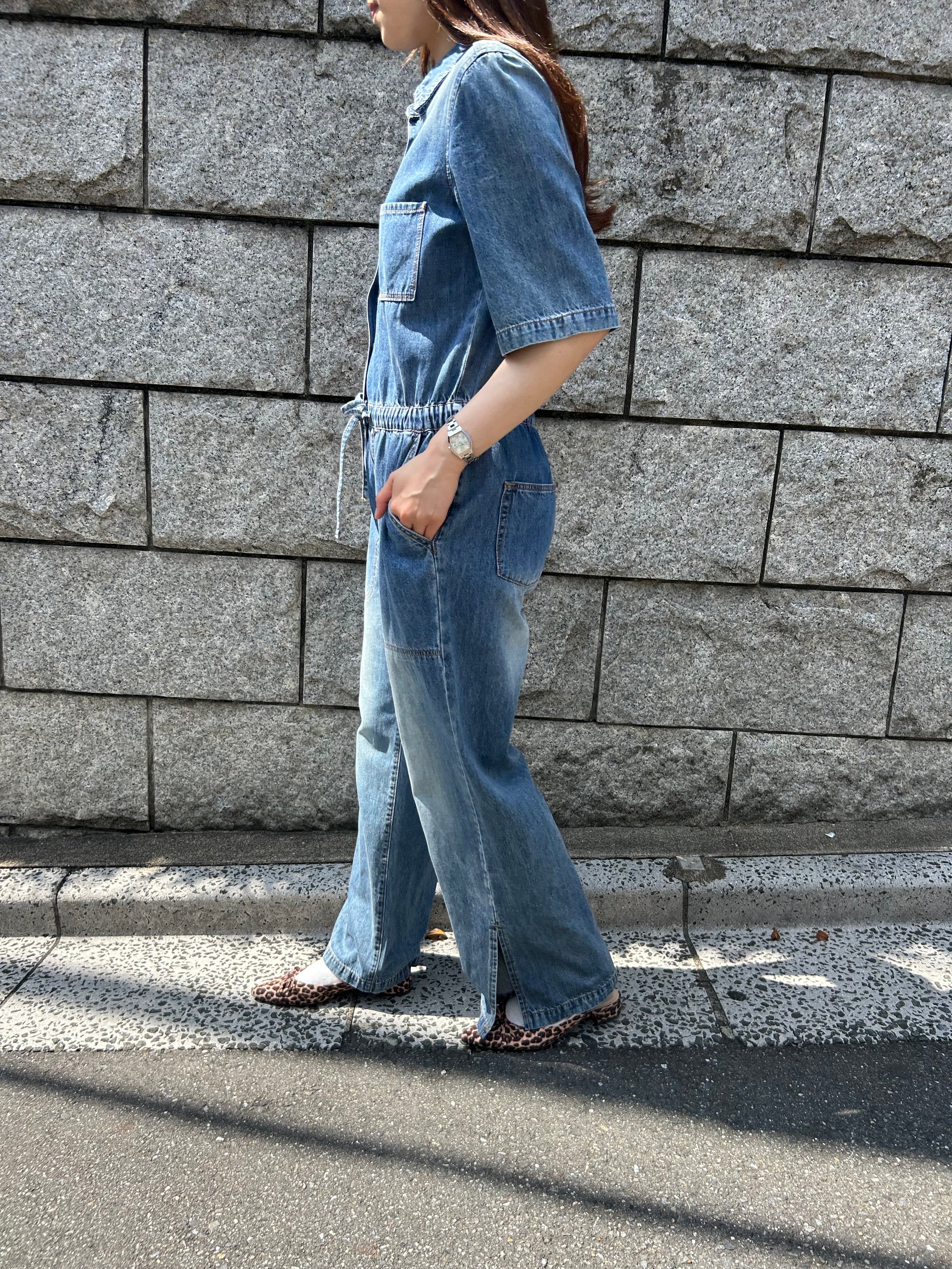 WESTLAND BLUE VERONICA DENIM JUMPSUIT