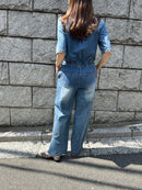 WESTLAND BLUE VERONICA DENIM JUMPSUIT